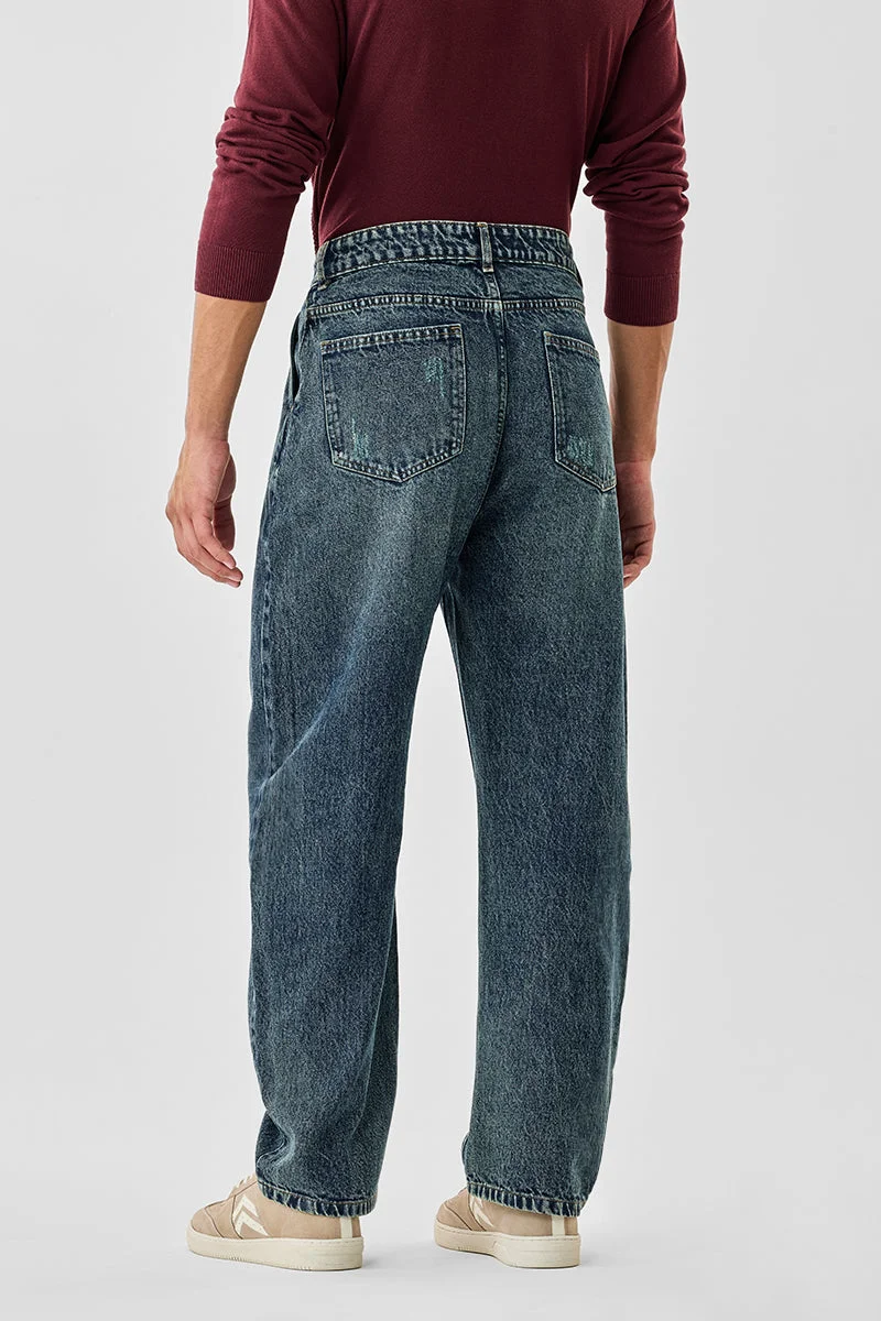 Snitch  Light Distressed Baggy Jeans for Men | Best Price UAE